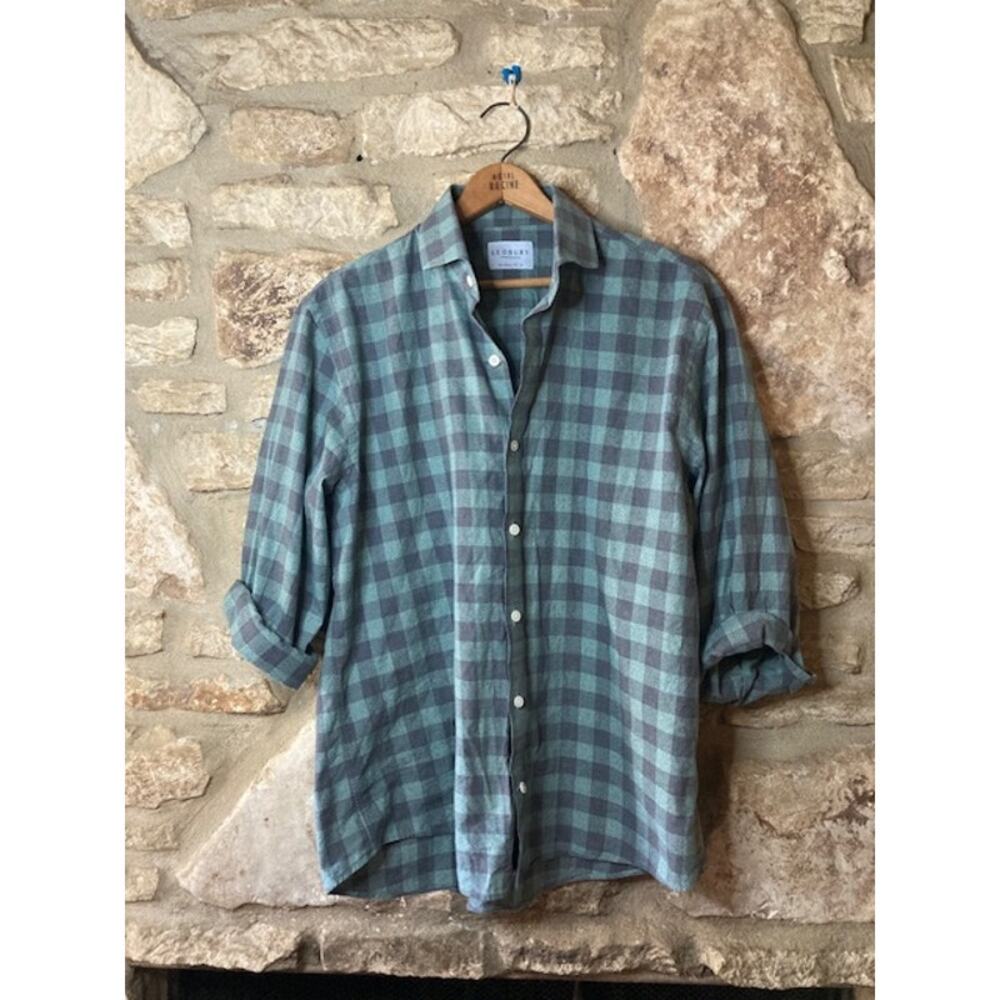 LEDBURY Classic Fit Plaid Button-Up Shirt – Size Large